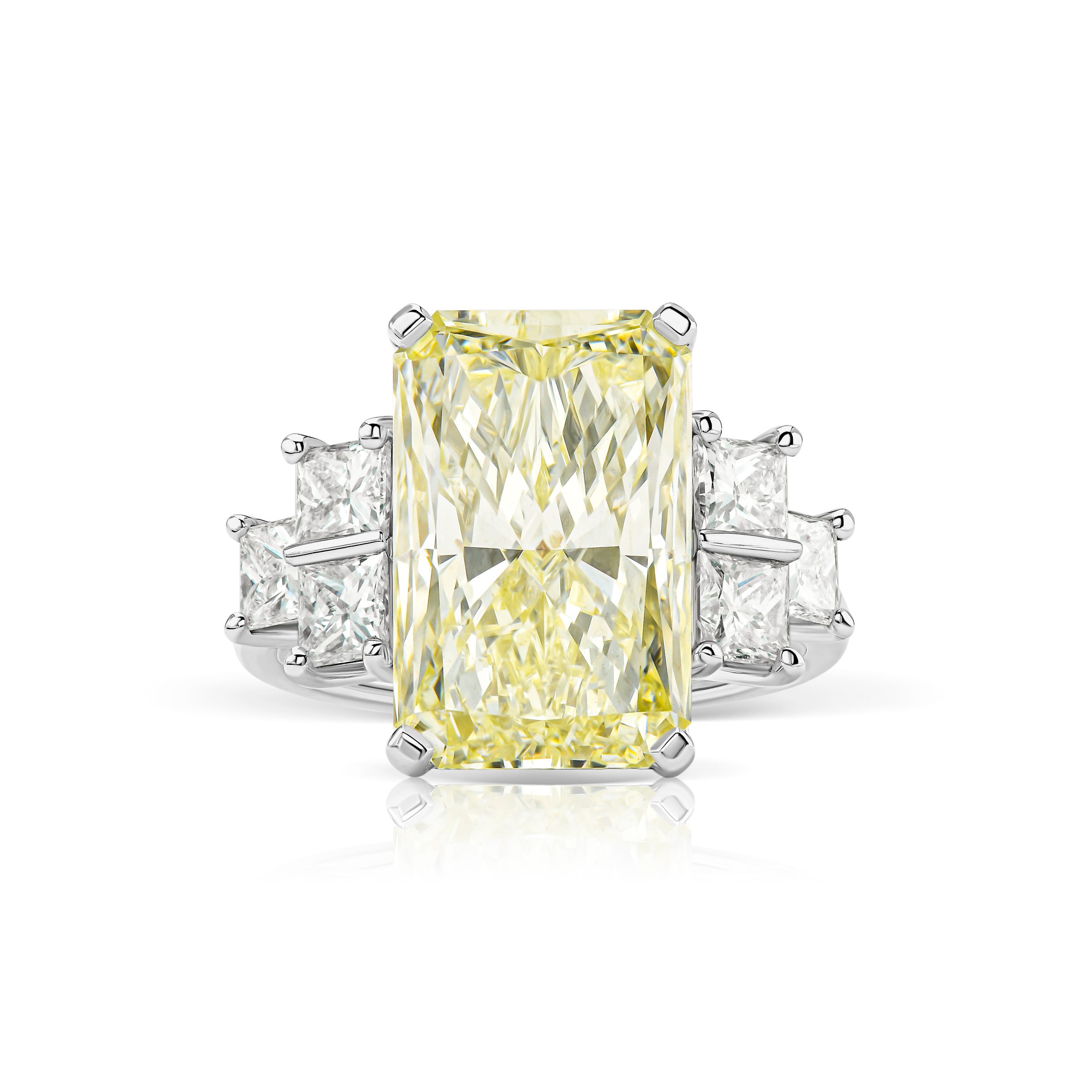 Yellow diamond ring 5.16 ct #1