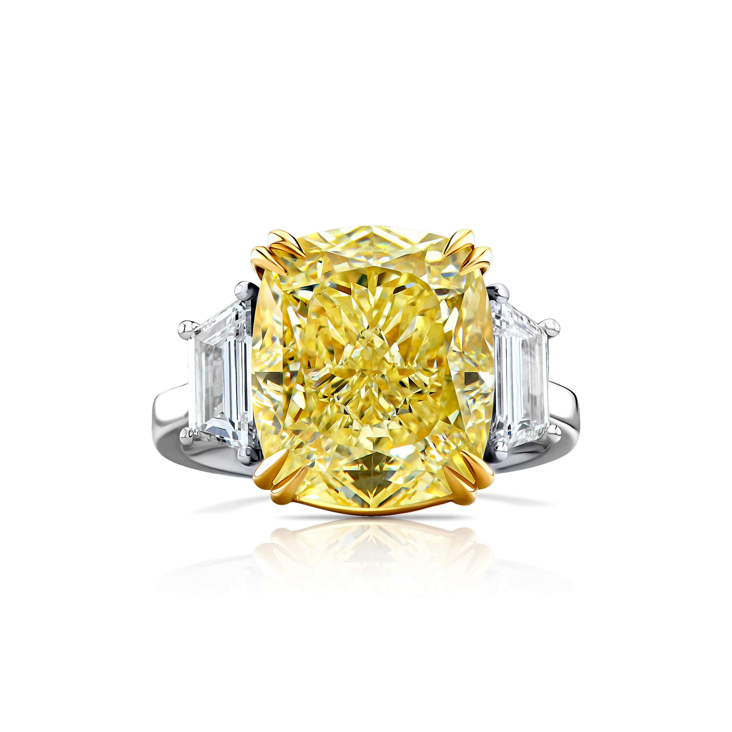 Yellow diamond ring 10.12 ct #1