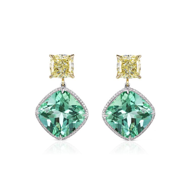 Emerald transformers earrings