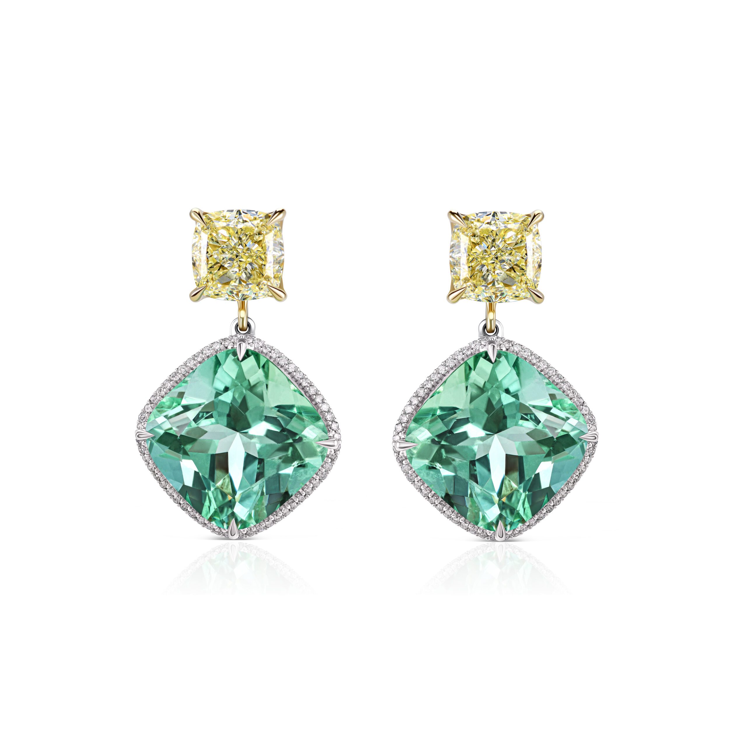 Emerald transformers earrings #1