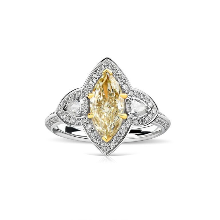 Yellow diamond ring 1.02 ct #1