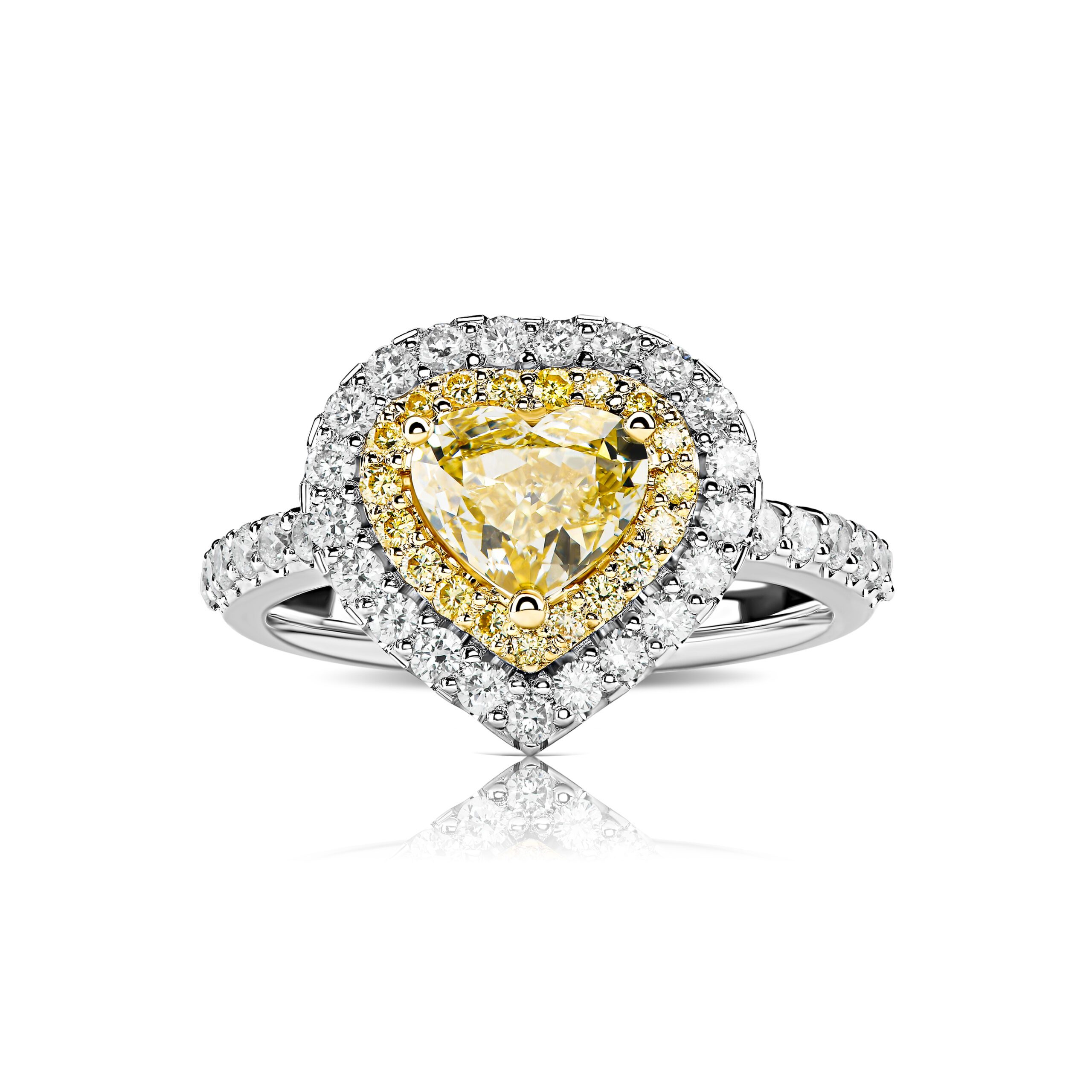Yellow diamond ring 1.00 ct #1
