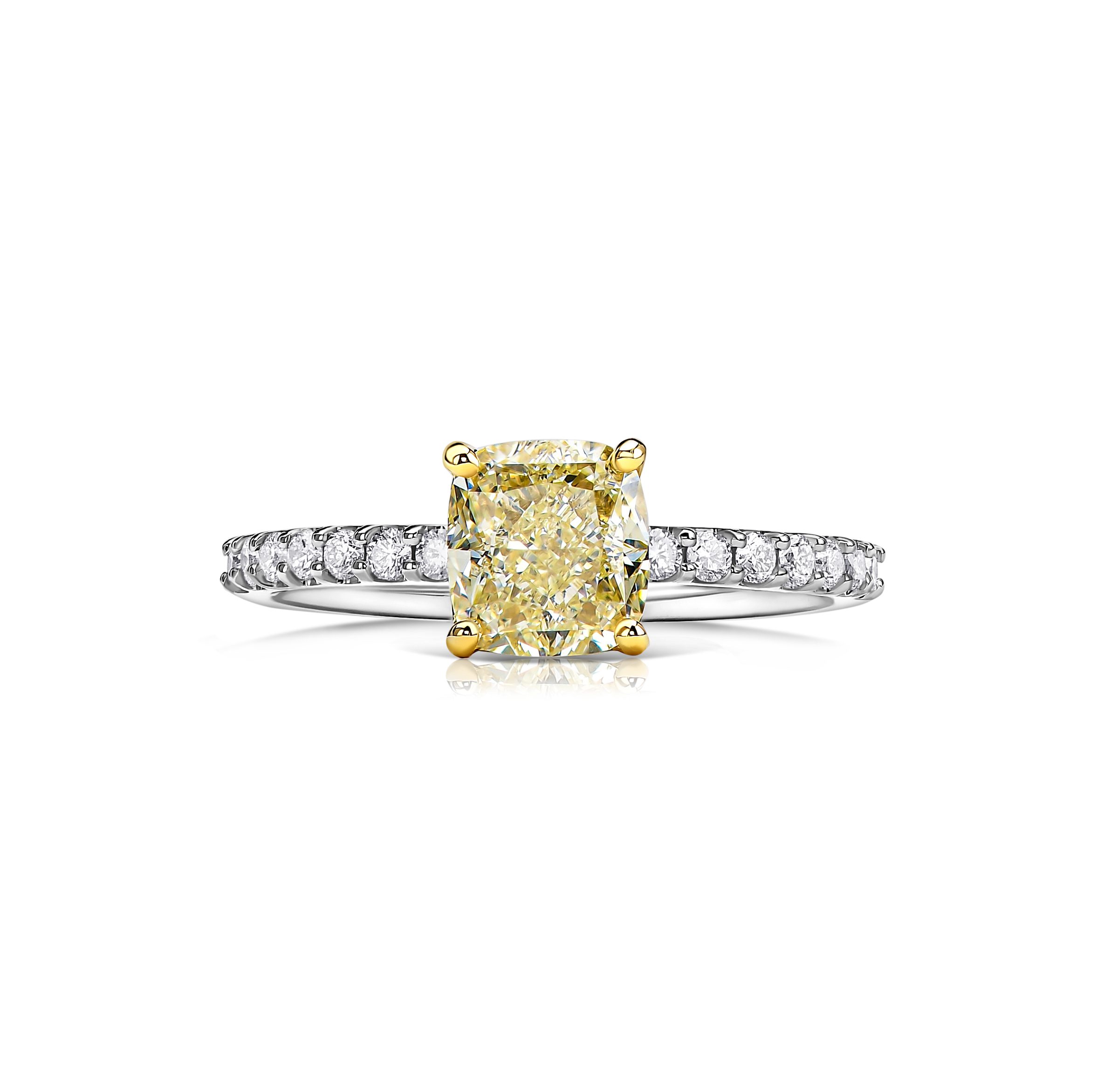 Yellow diamond ring 1.01 ct #1