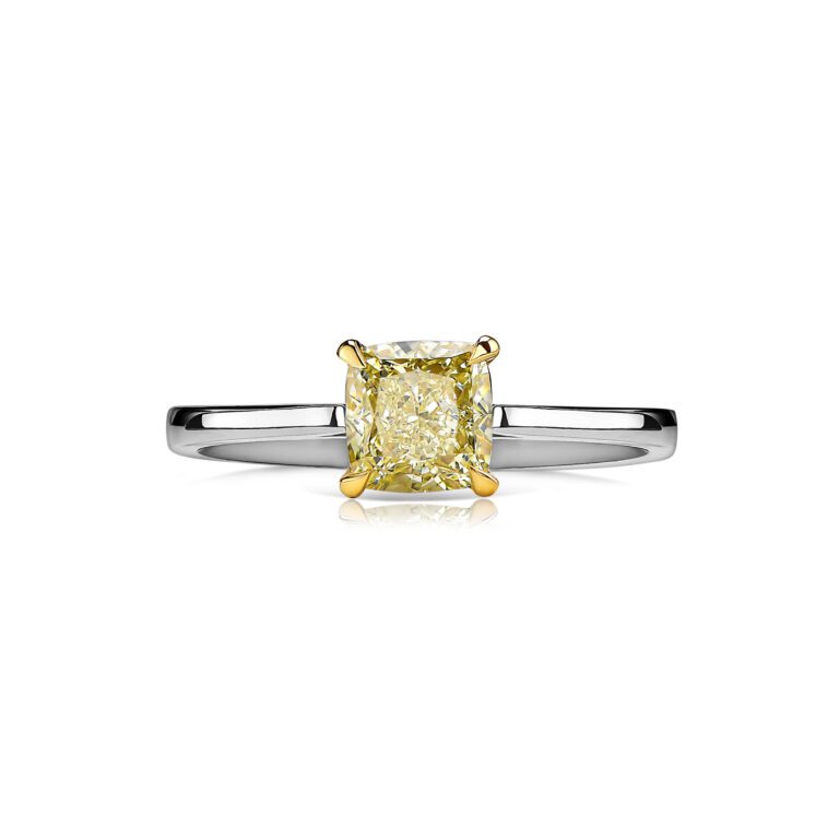 Yellow diamond ring 2.01 ct