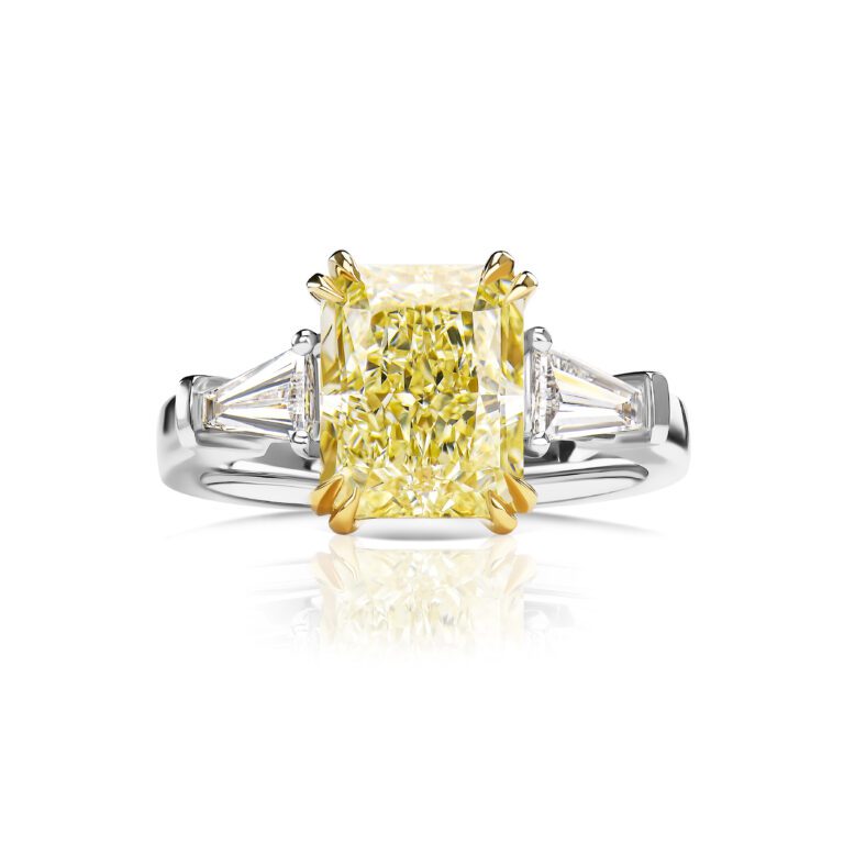Yellow diamond ring 3.71 ct #1