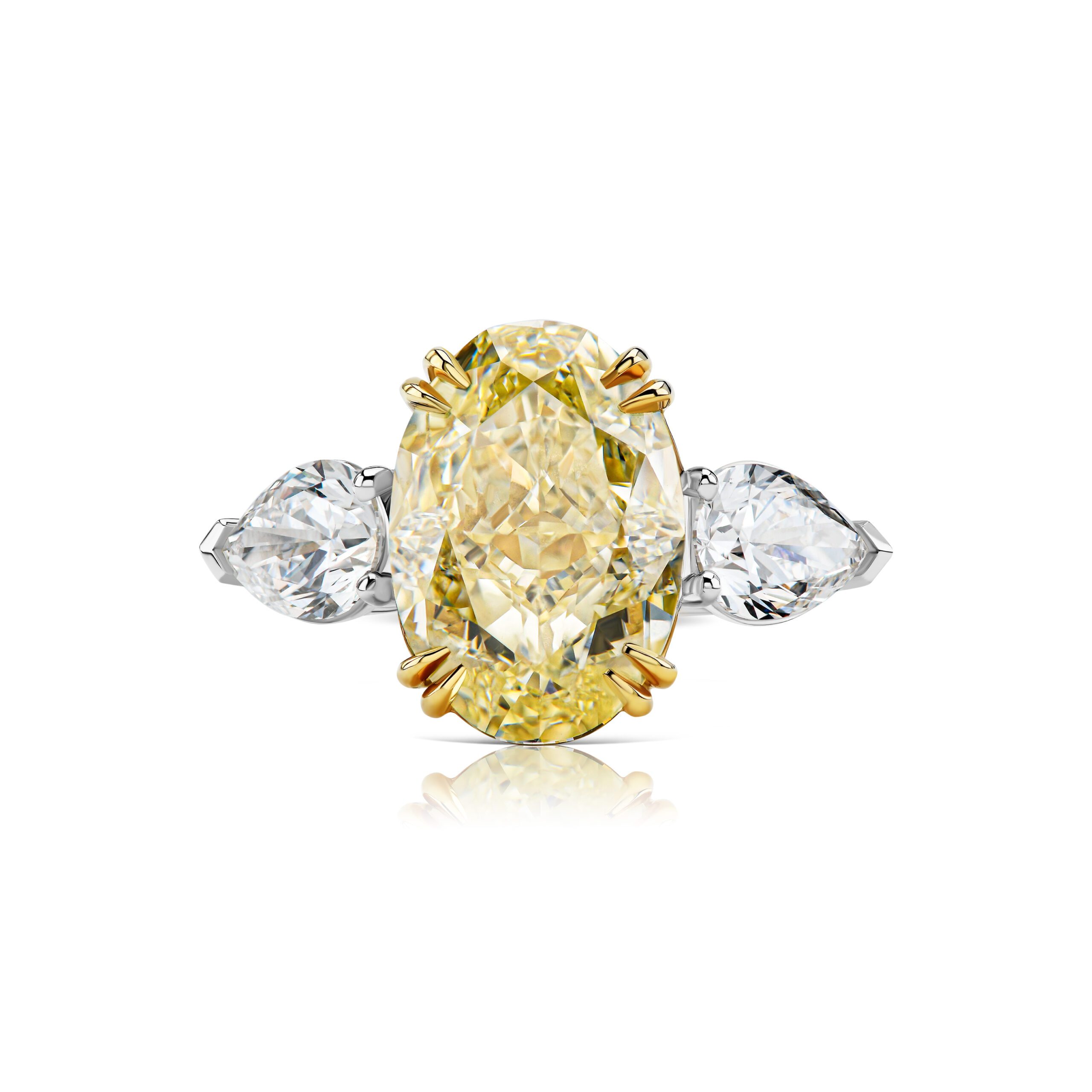 Yellow diamond ring 6.06 ct #1