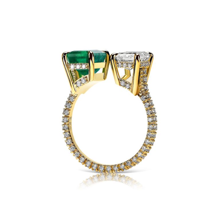 Ring with emerald 2.48 ct and diamond 1.00 ct #2