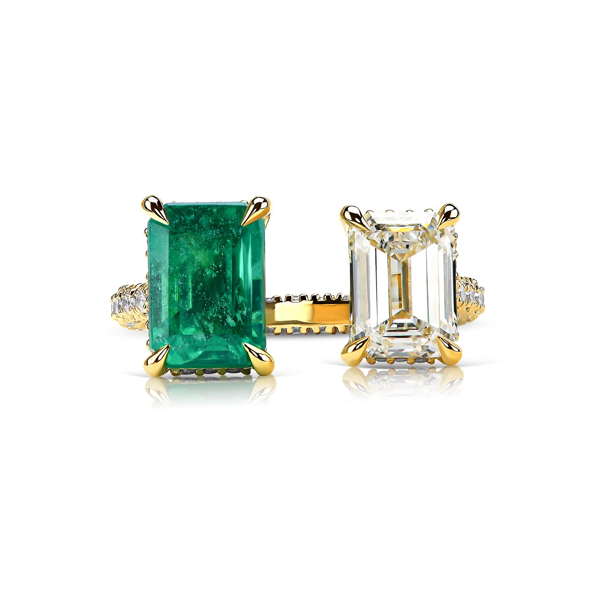 Ring with emerald 2.48 ct and diamond 1.00 ct #1
