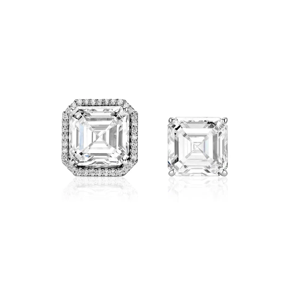 Diamond transformers stud earrings 10.26 ct #2