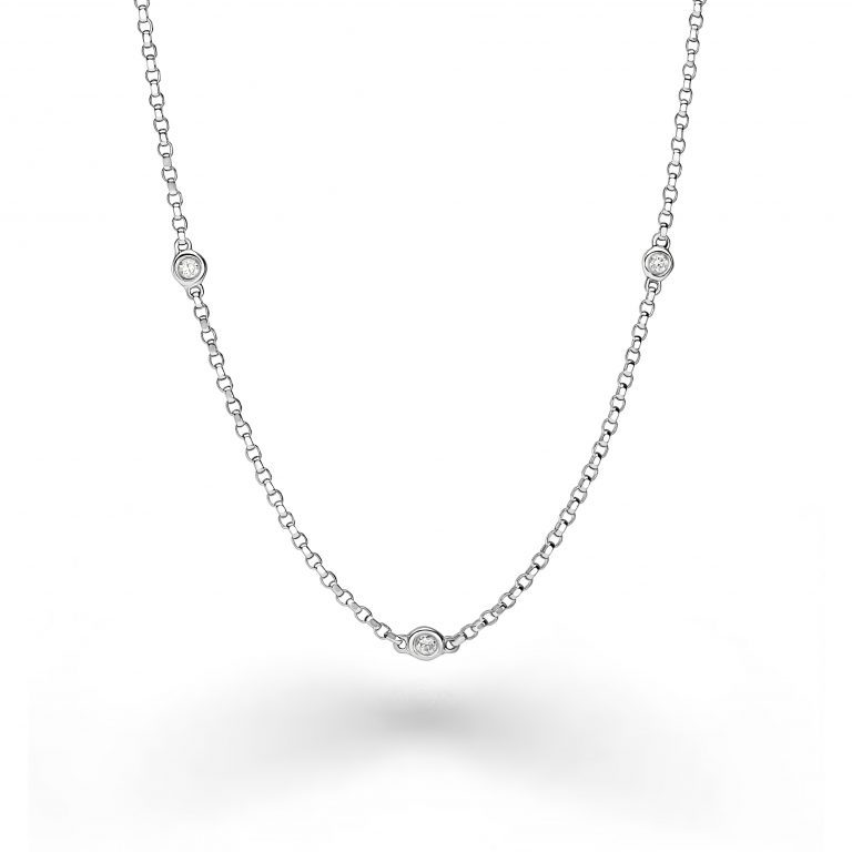 Diamond necklace with a total weight of 0.25 ct