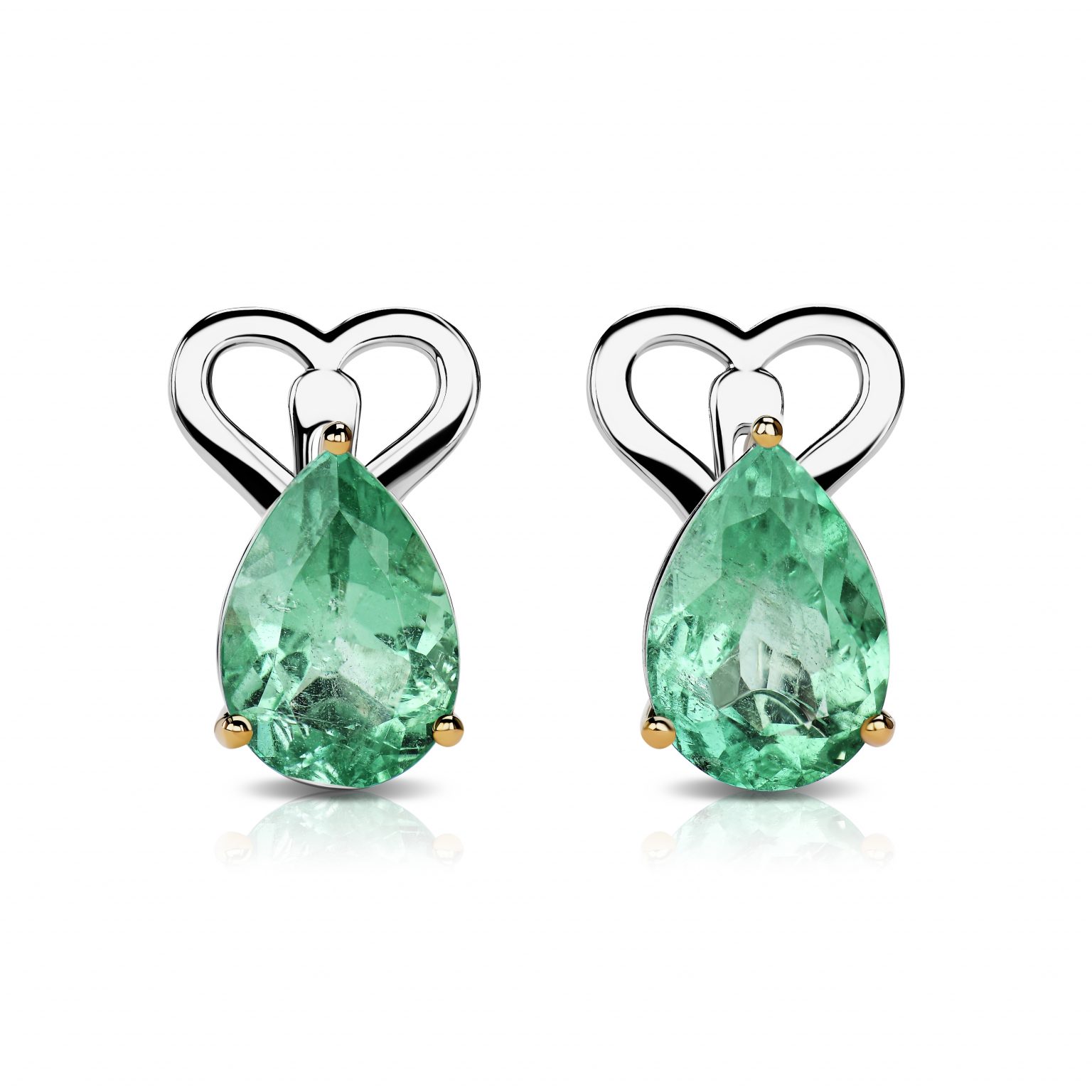 Emerald stud earrings 8.47 ct