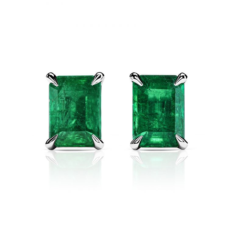 Emerald stud earrings 1.50 ct #1