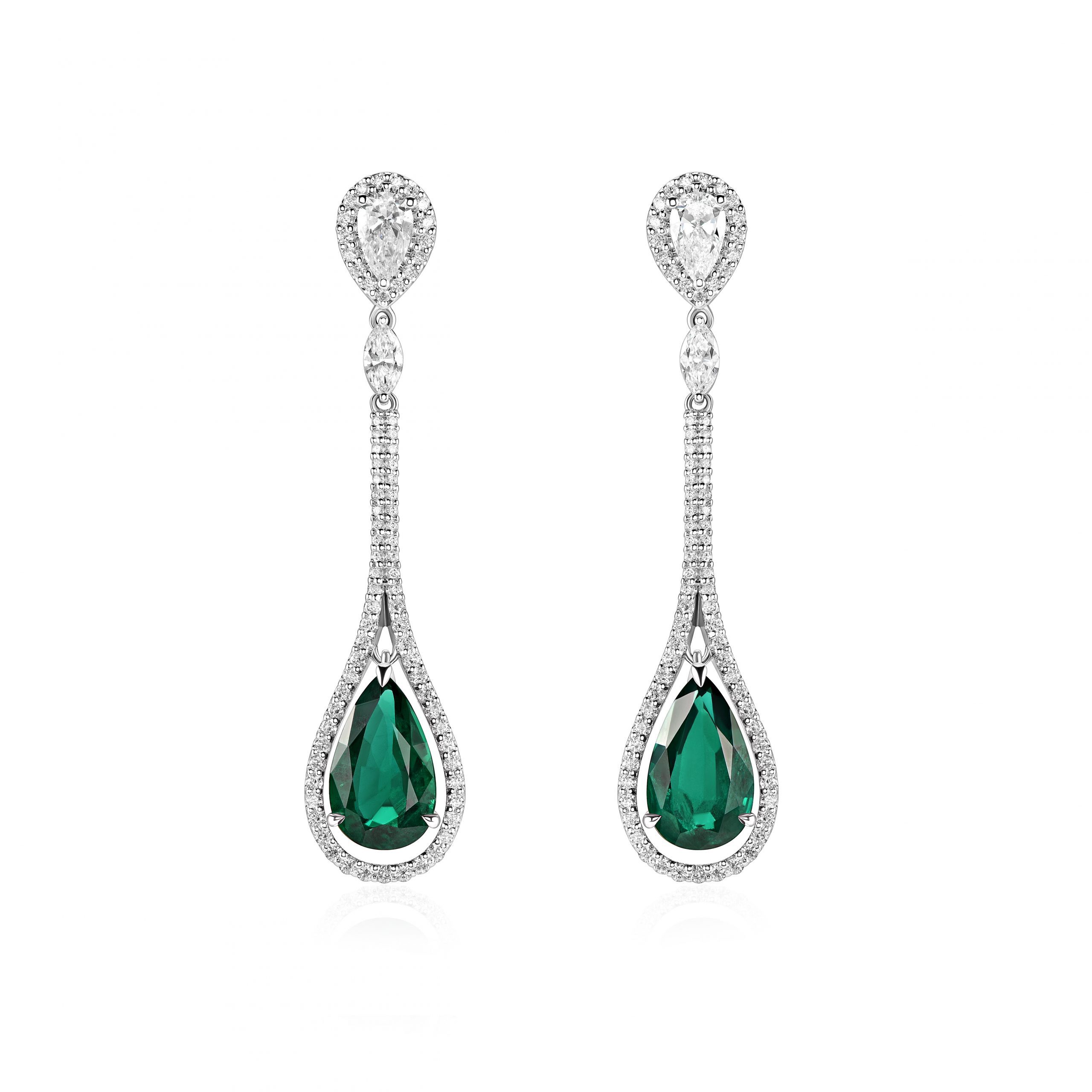 Emerald earrings 3.85 ct #1