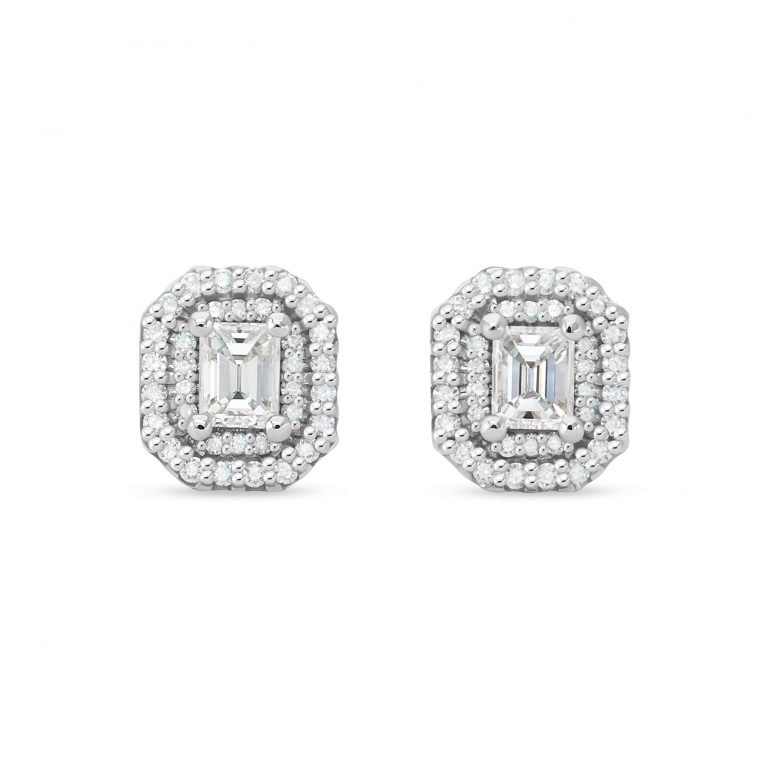 Diamond stud earrings with a total weight of 3.07 ct #1