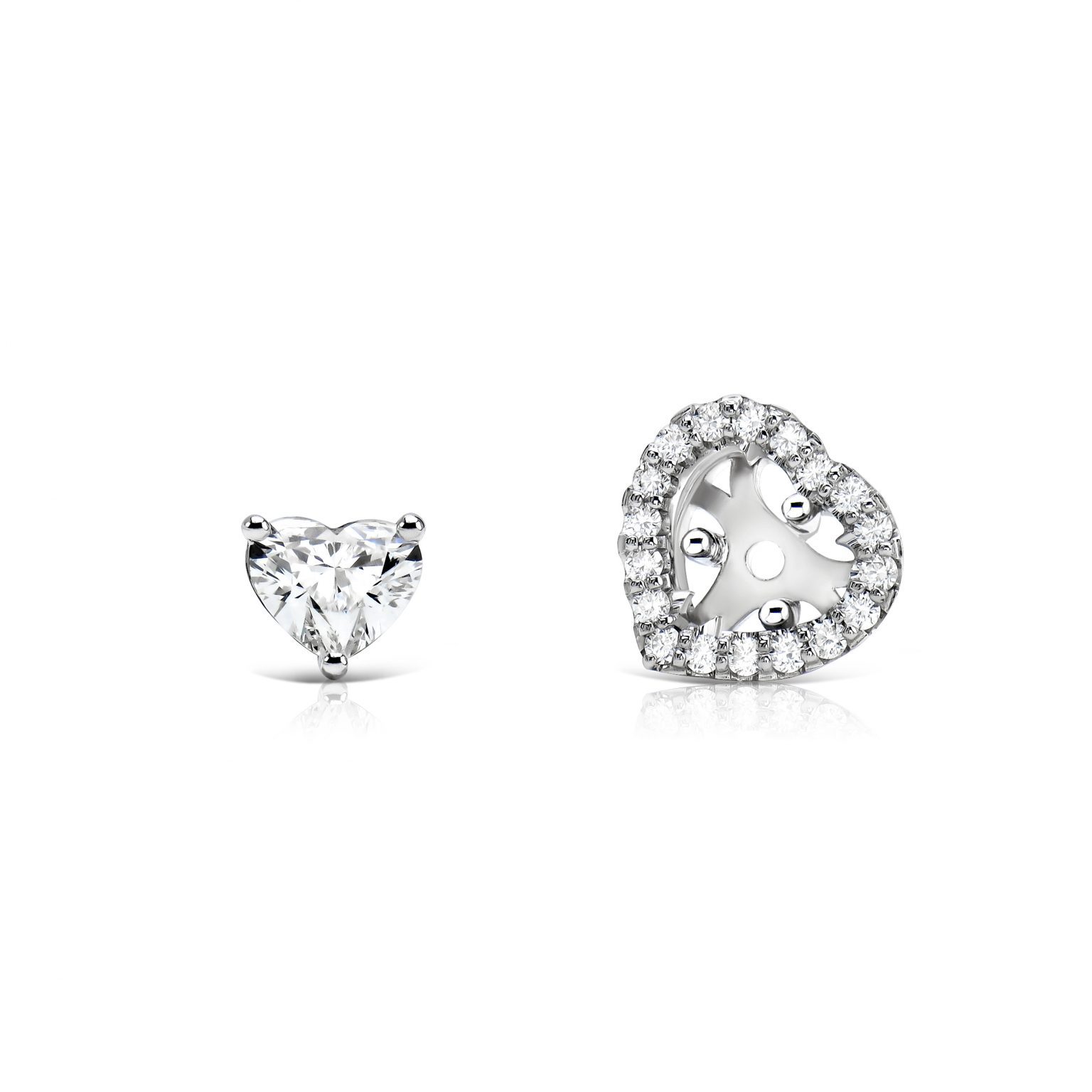 Diamond stud earrings-transformers with a total weight of 2.27 ct
