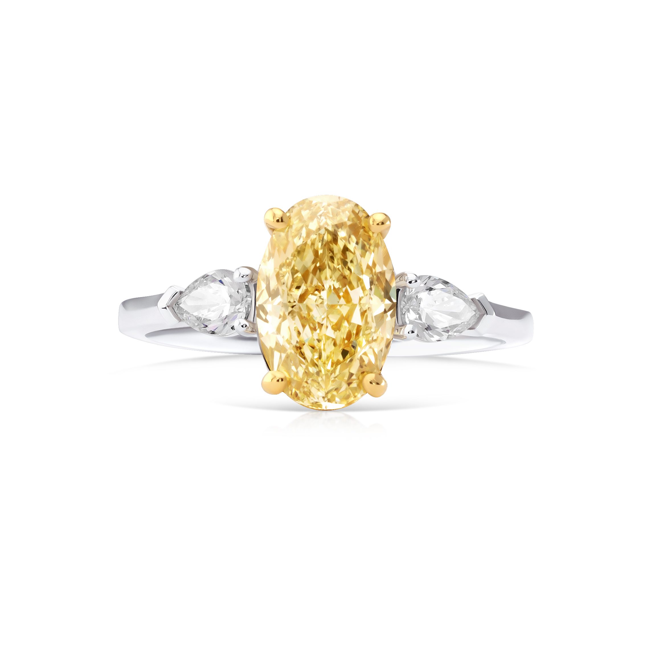Yellow diamond ring 2.16 ct #1