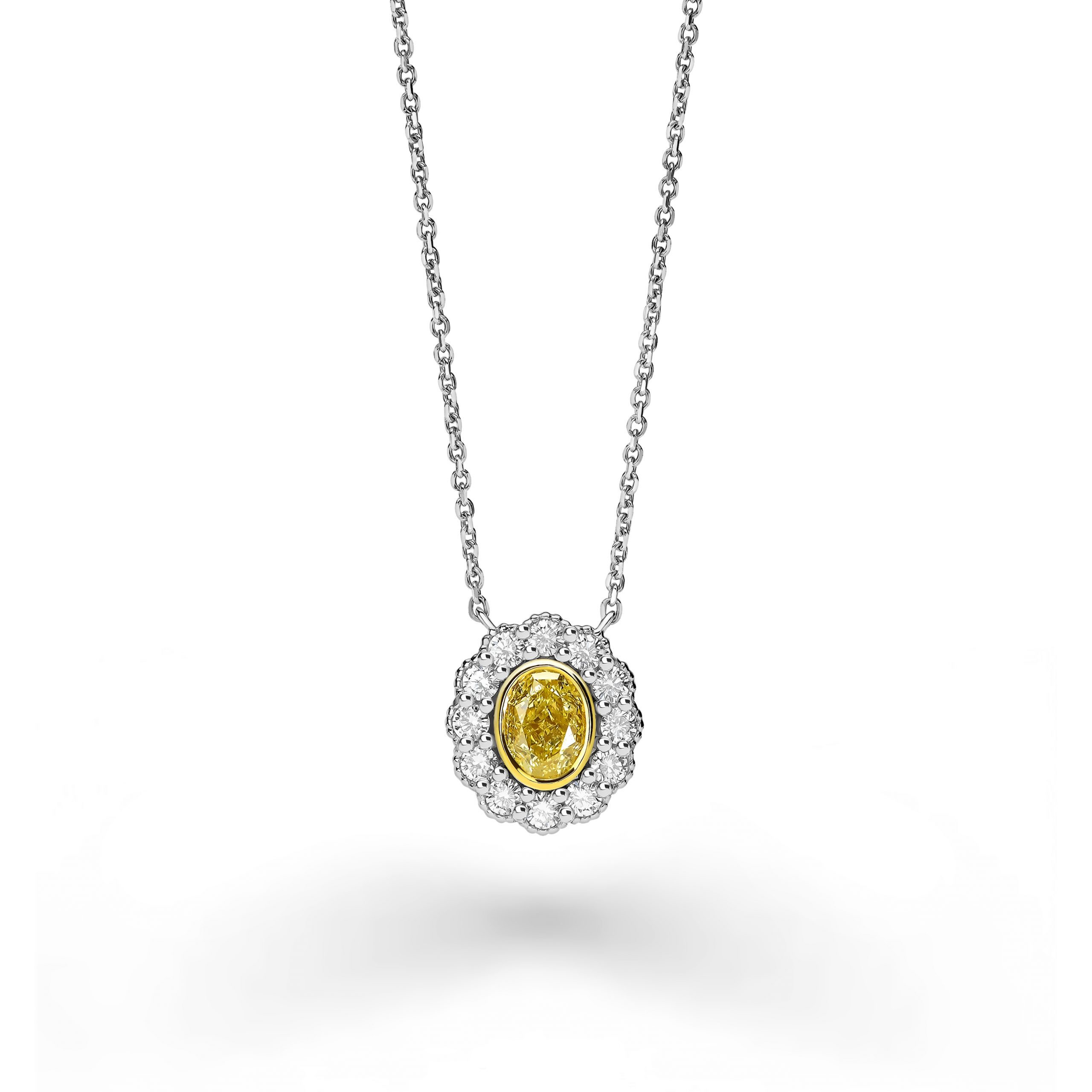 Yellow diamond pendant 0.61 ct #1