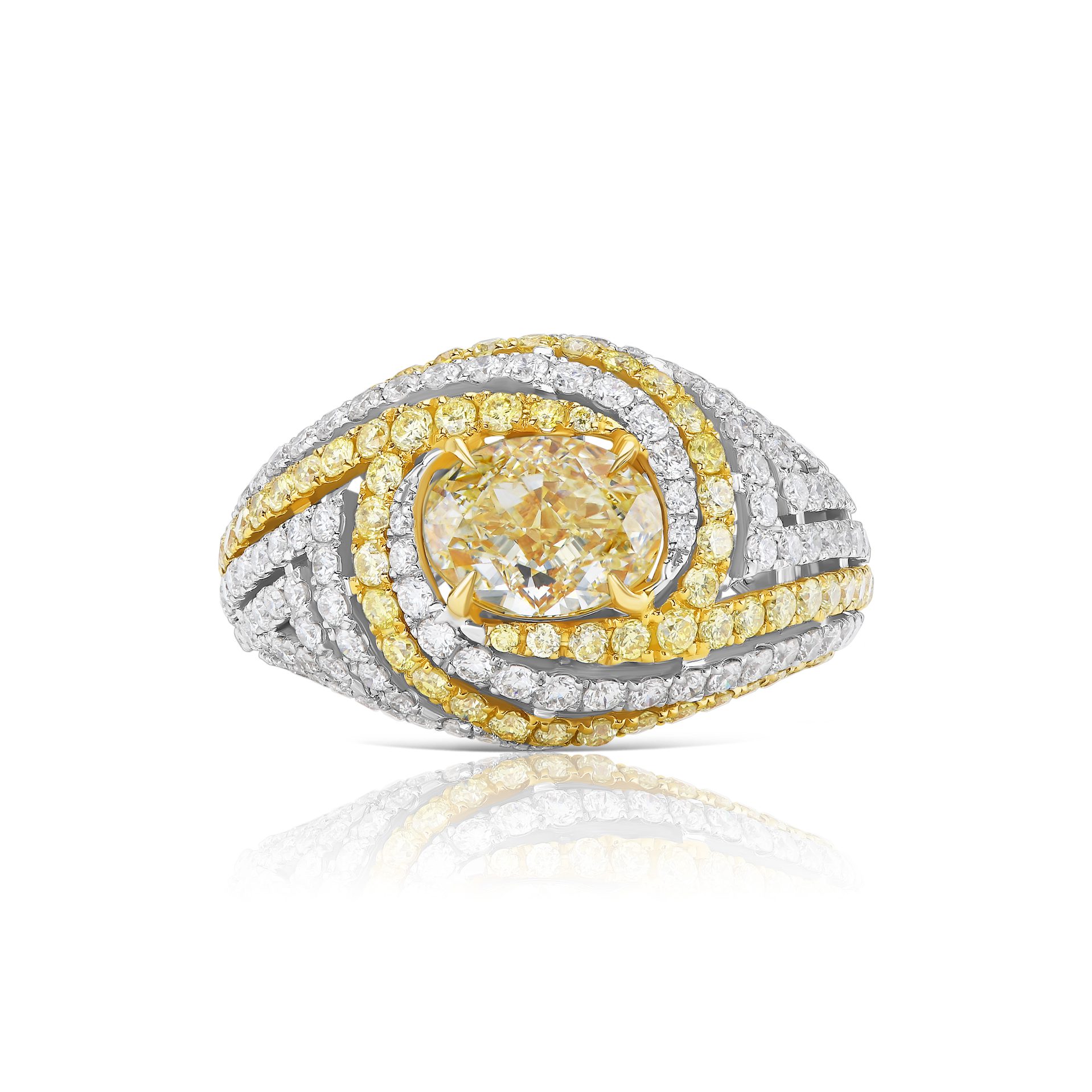 Yellow diamond ring 1.50 ct #1