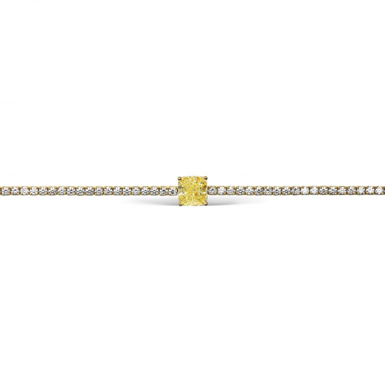 Yellow diamond necklace 3.01 ct #2