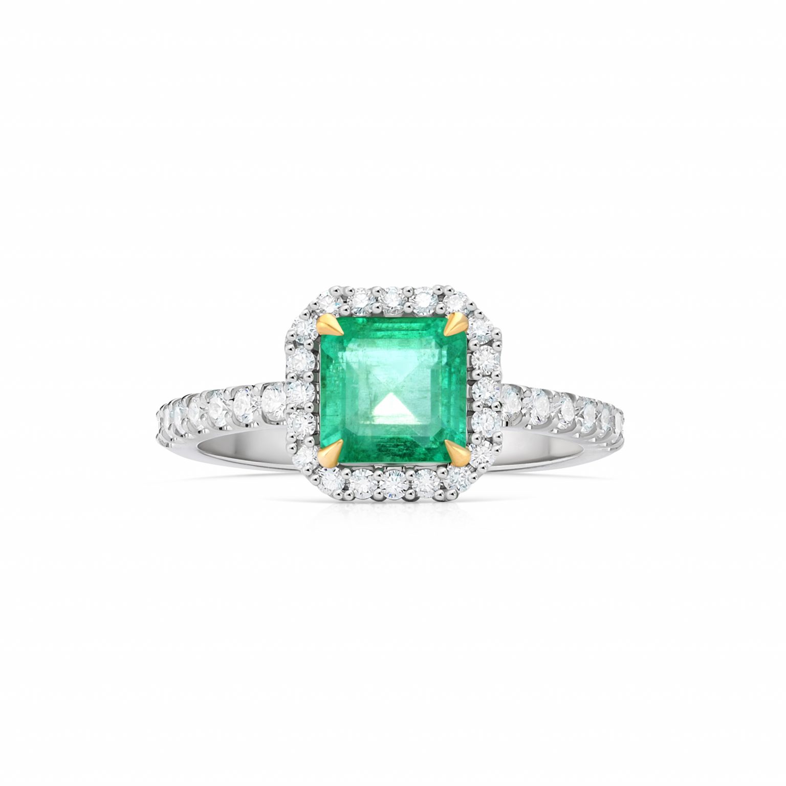 1.57 ct Zambian Emerald Octagon Ring