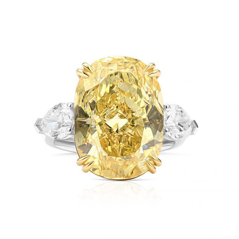 12.57 ct Yellow Diamond ring #1