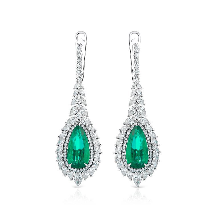 Emerald earrings 13.94 сt