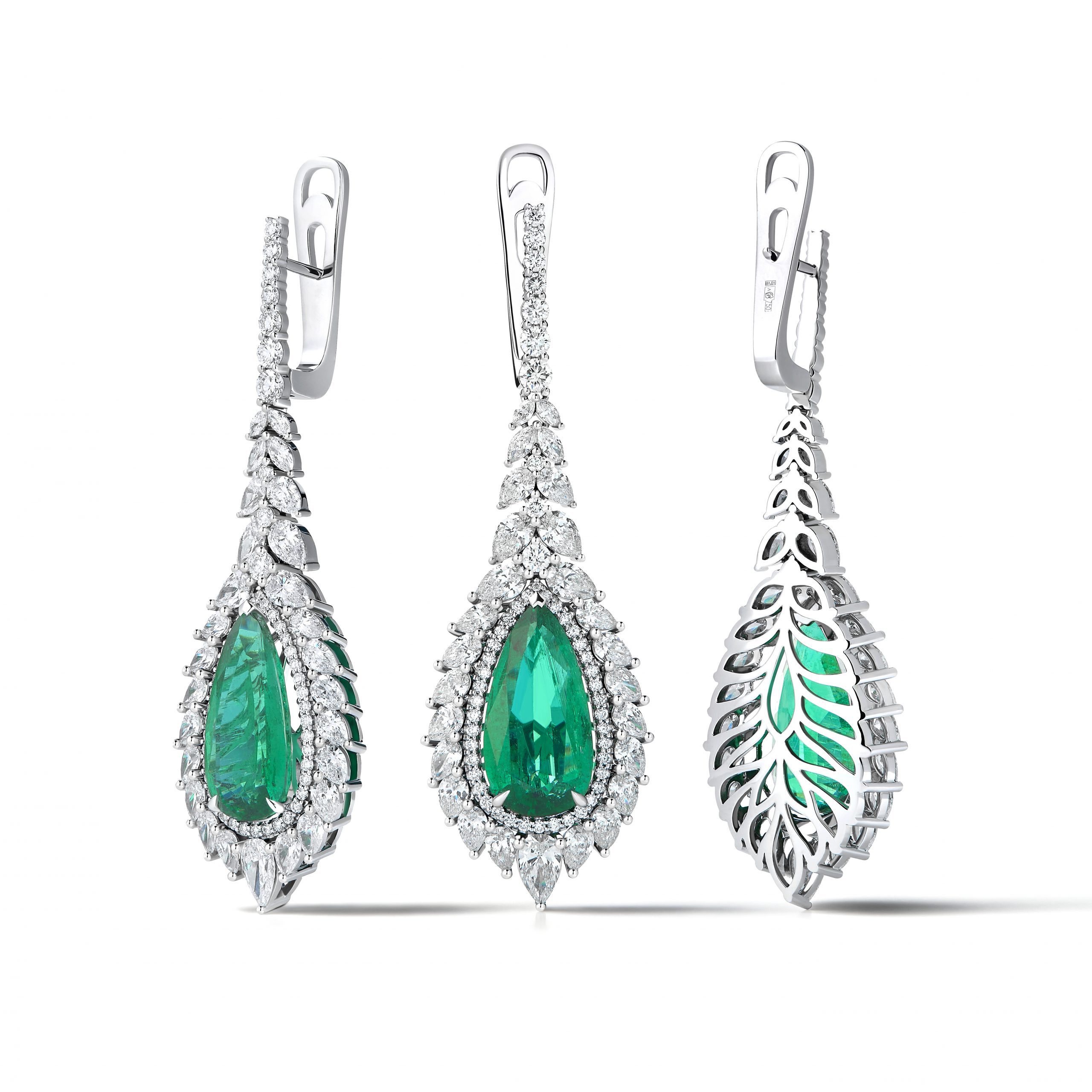 Emerald earrings 13.94 сt #2