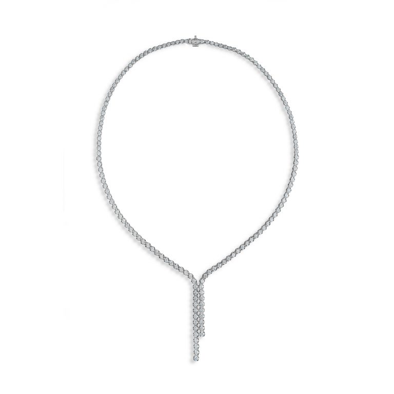 Diamonds tie necklace 6.545 ct