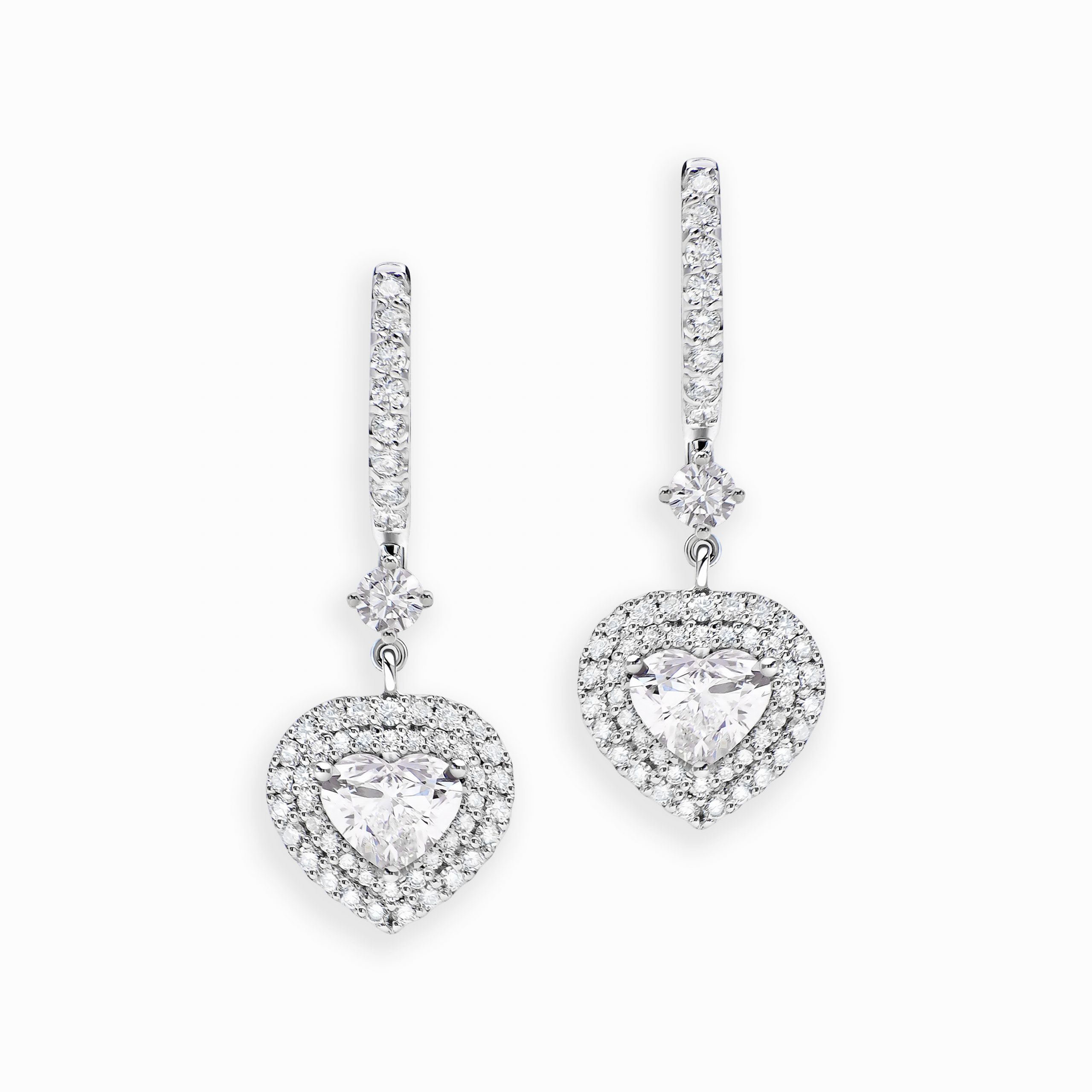 Diamond stud earrings with a total weight of 1.4 ct #1