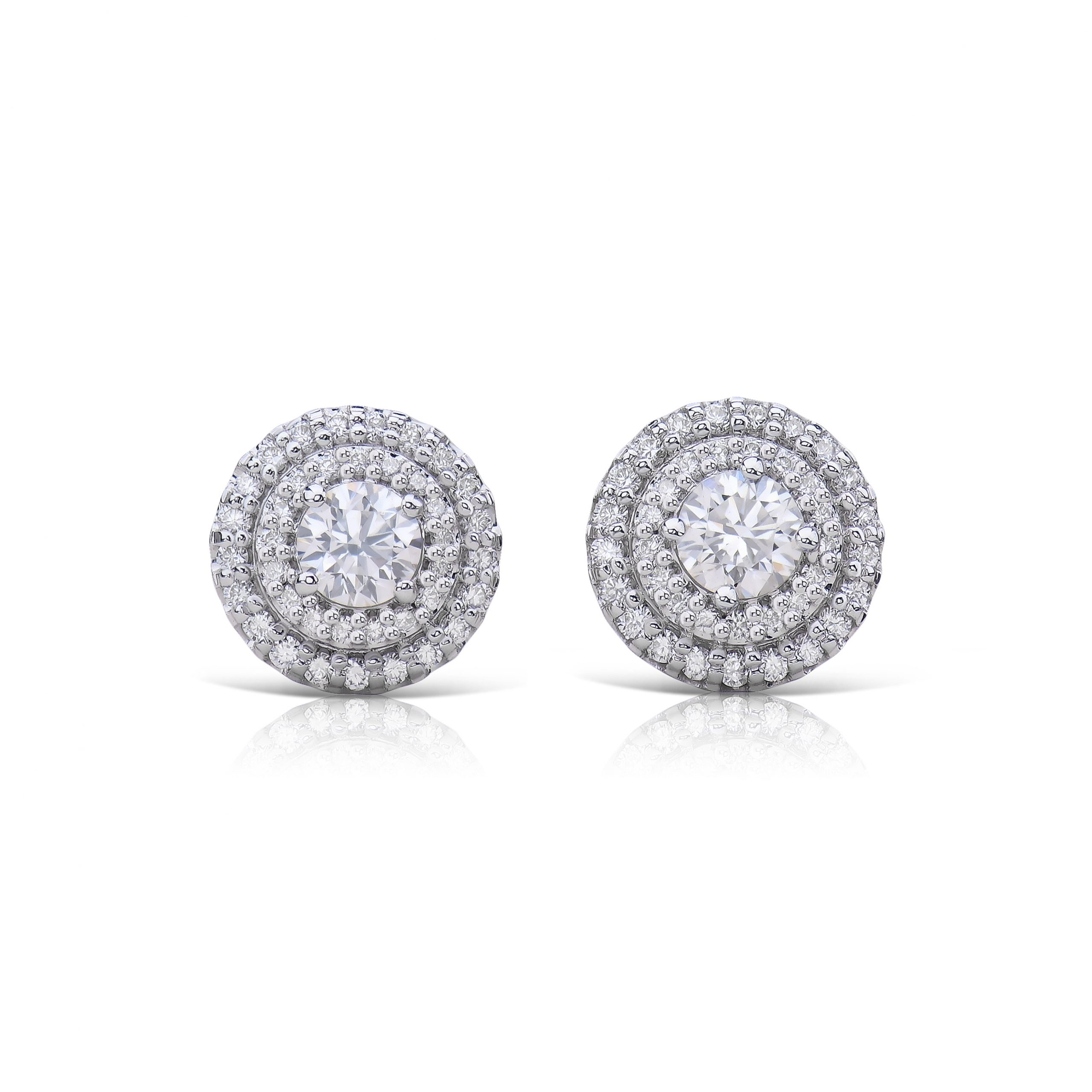 Diamond stud earrings — 2.21 ct total weight #1