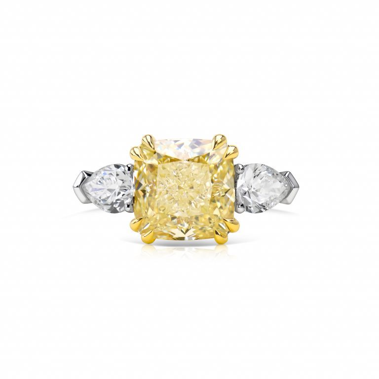 Yellow diamond ring 1.18 ct