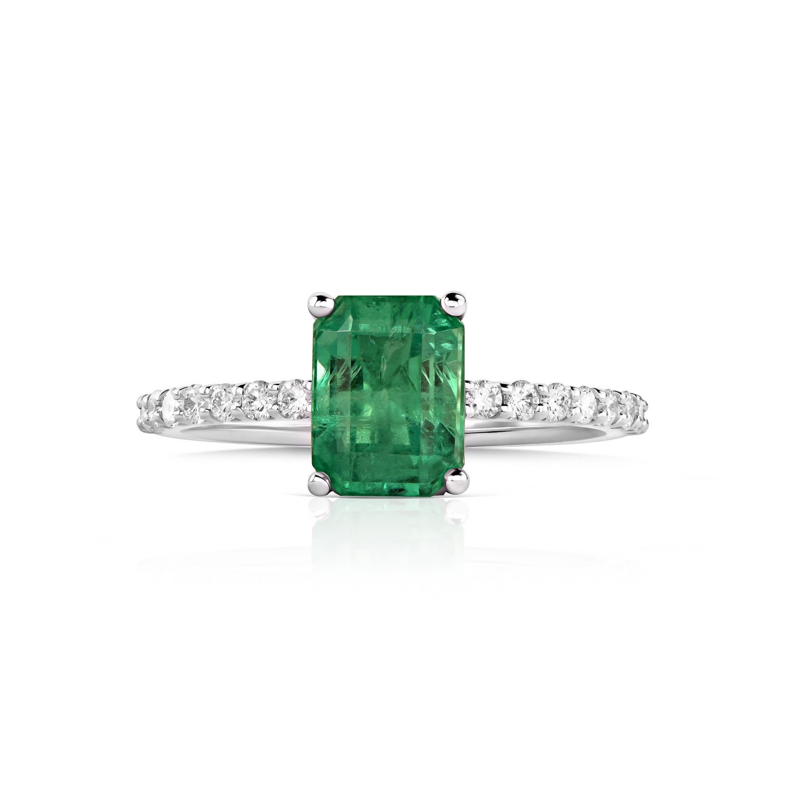 1.22ct Octagon Emerald Ring