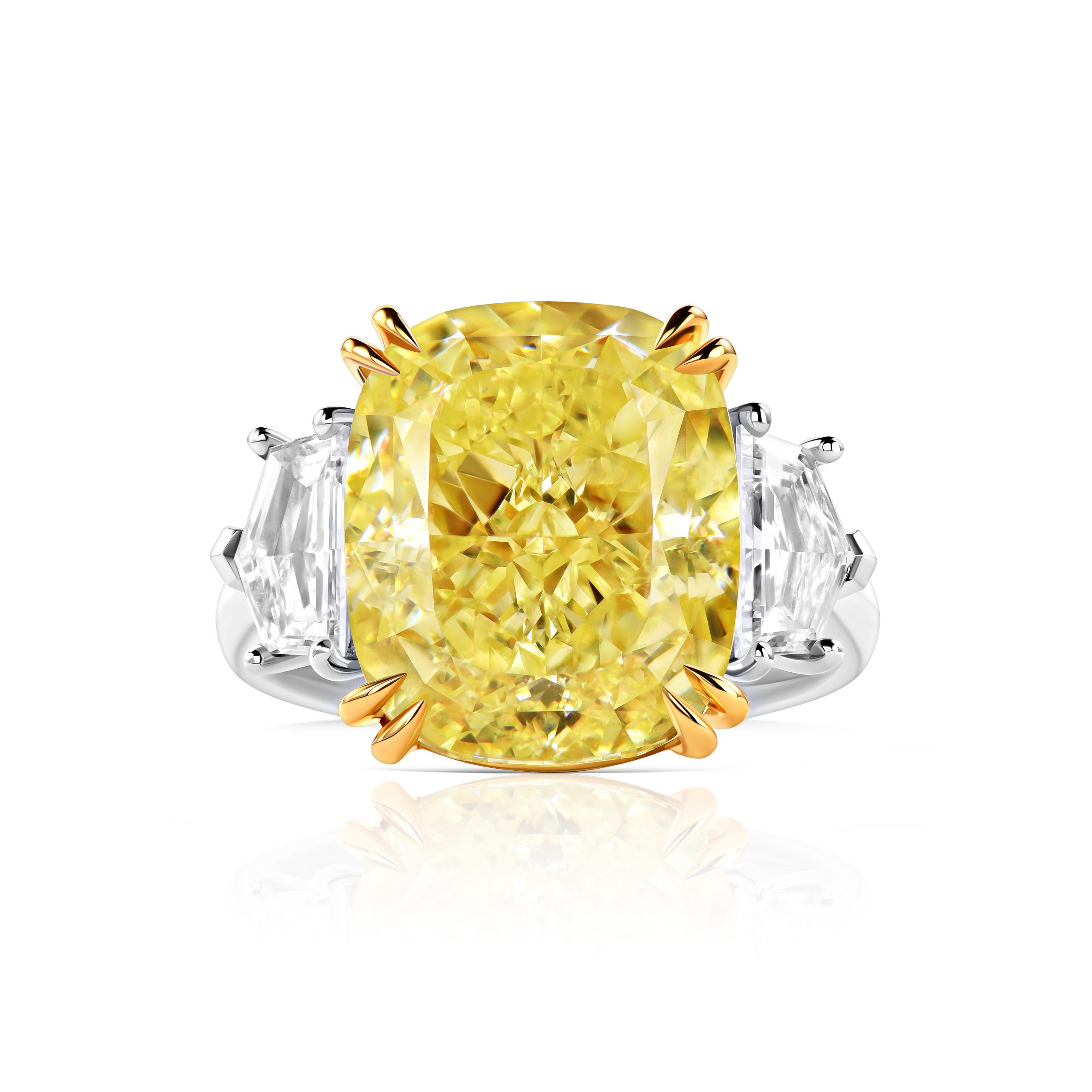 Кольцо с желтым бриллиантом 10.06 ct #1